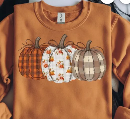 3 Pumpkins Orange Sweatshirt