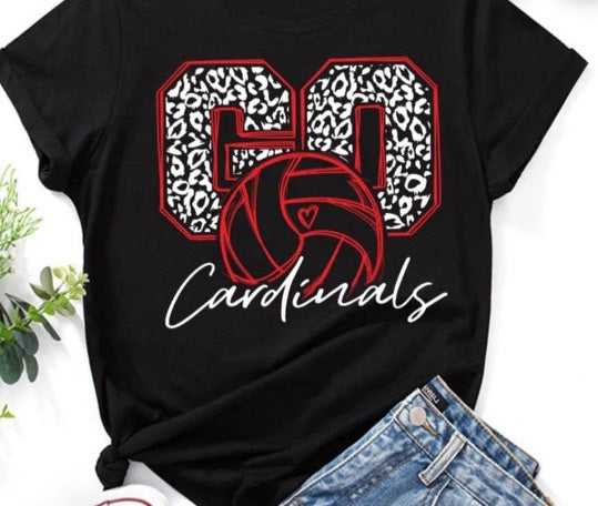 Volleyball Go Cardinals T-Shirt