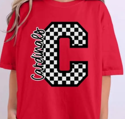 C Checkered Cardinals T-shirt