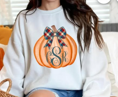 Orange Monogram Pumpkin