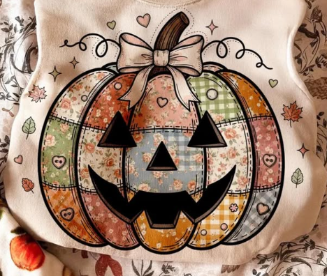 Patchwork Pumpkin Sweatshirt
