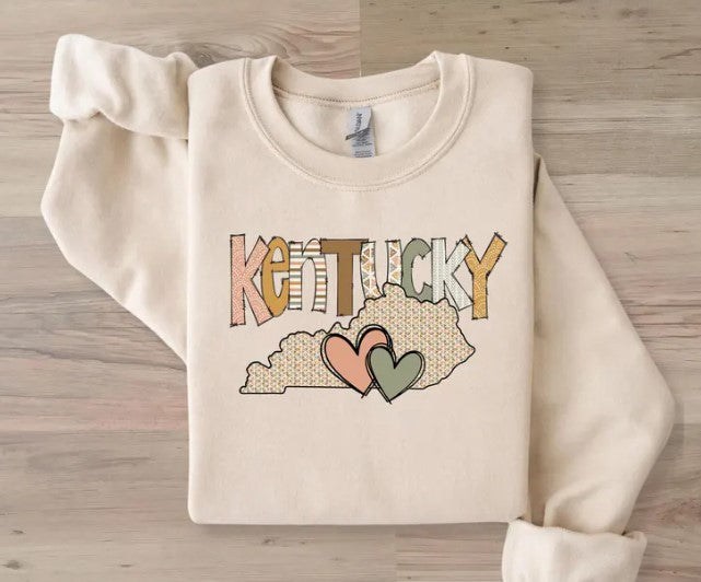 Kentucky Hearts Retro Sweatshirt